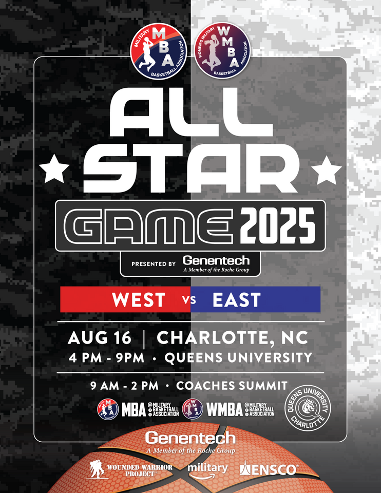 2025 Military Basketball Association All Star Game Flyer