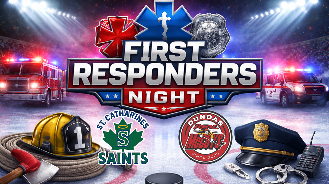 Ice surface with an ambulance and firetruck on it with first responders gear.