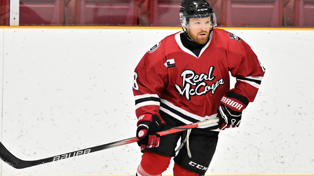 Mackenzie Wood warming up pre-game