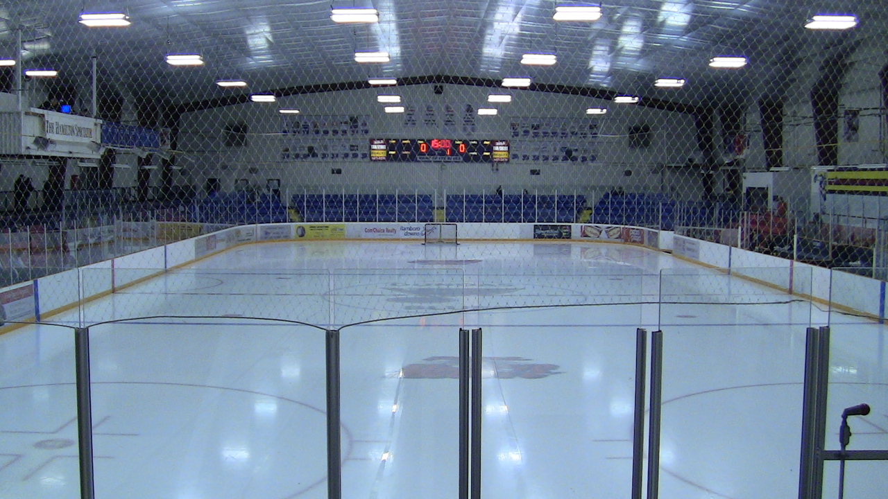 The rink inside the J.L. Grightmire Arena