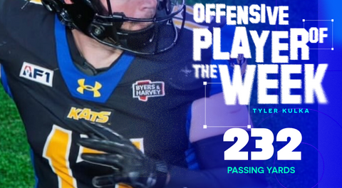KULKA BROTHERS – TYLER JOSHUA -- NAMED AF1 CO- OFFENSIVE PLAYERS OF WEEK