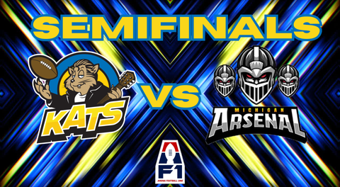 KATS TO HOST MICHIGAN ARSENAL ON AUG. 2ND IN AF1 SEMIFINAL PLAYOFFS MATCHUP
