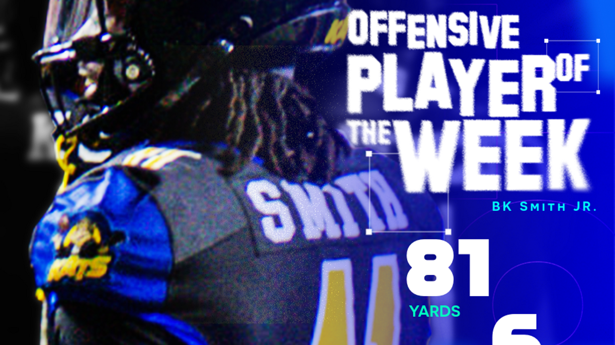 KATS WIDE RECEIVER SMITH NAMED WEEK 3 AF1 OFFENSIVE PLAYER OF THE WEEK ...