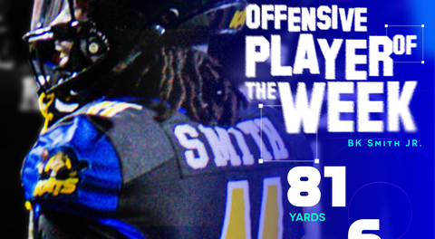 KATS WIDE RECEIVER SMITH NAMED WEEK 3 AF1 OFFENSIVE PLAYER OF THE WEEK