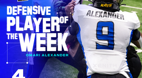 KATS DB ALEXANDER NAMED AF1 DEFENSIVE PLAYER OF THE WEEK