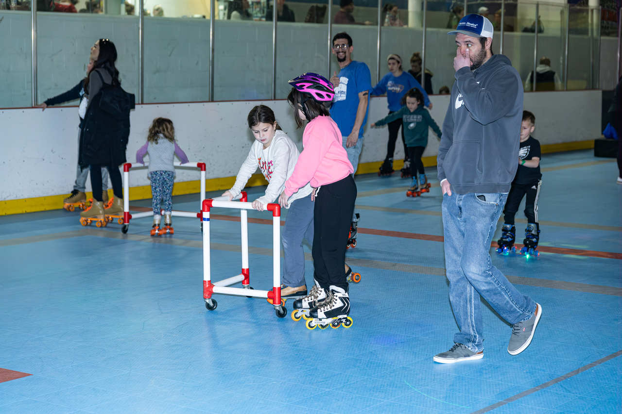 Families skate at Marple