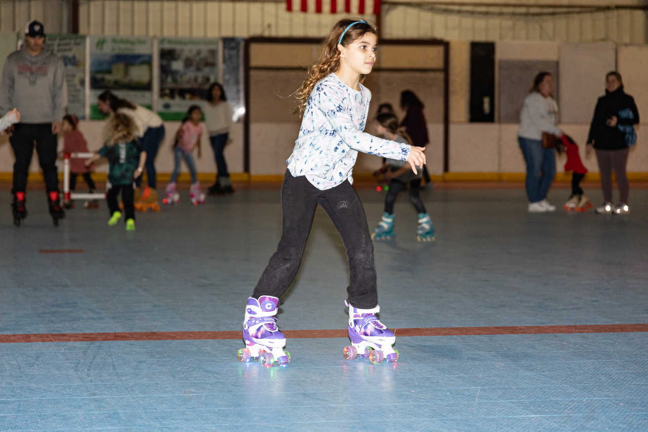 Light Up skates at Marple sports on a young skater