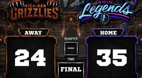 Legends Move To 3-1 On The Season After Victory Against The Michigan Grizzles!!