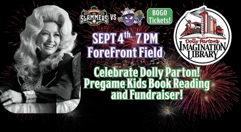 Crushers Celebrating Dolly Parton on Sept. 4 with Pregame Book Reading and Fundraiser