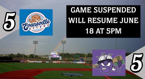 Crushers and Otters Game Suspended in 5th, Two Games to Come Tomorrow