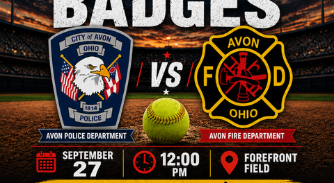 Avon Police & Fire Department “Battle of the Badges” Charity Softball Game