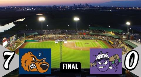Crushers Blanked in Middle Game by Grizzlies