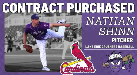 Crushers Pitcher Nathan Shinn Signed by St. Louis Cardinals Organization