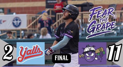 Crushers Blow Up Y’alls in 11-2 Beatdown, Watkins Hits Career High in Homers