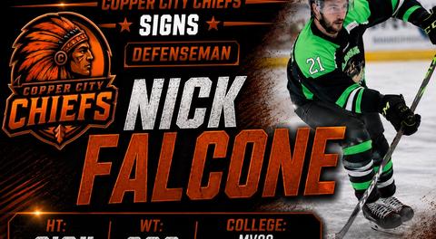 Copper City Chiefs Sign Gritty Defenseman Nick Falcone
