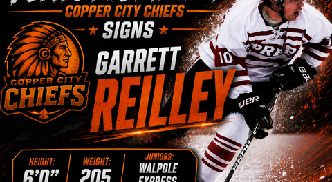 Copper City Chiefs Sign Local Hockey Standout Garrett Reilley