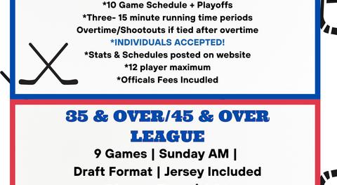 Winter League Roller Hockey Registration Information