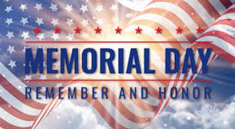 Closed Memorial Day Weekend- Saturday May 23 through Monday May 25