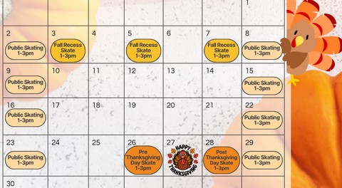 November Public Skating Calendar!