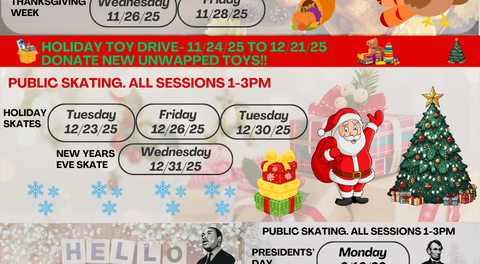 Public Skating Special Hours November-December-January-February