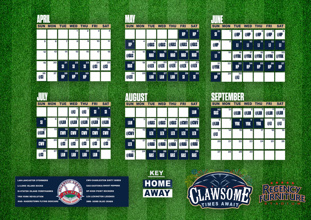 2026 Schedule | Southern Maryland Blue Crabs