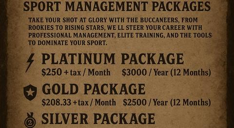 Buccaneers Sports Management Firm Rate Card