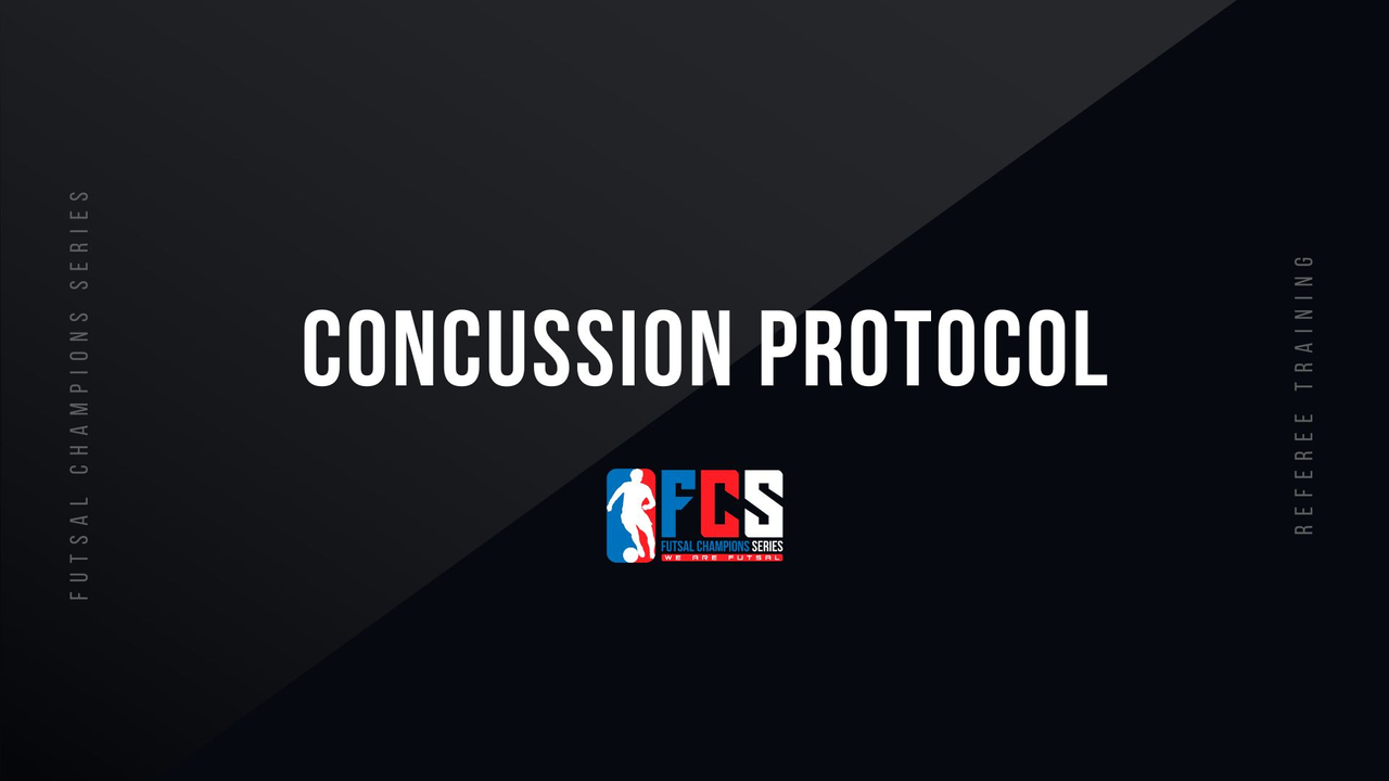 Futsal Champions Series logo: Concussion Protocol