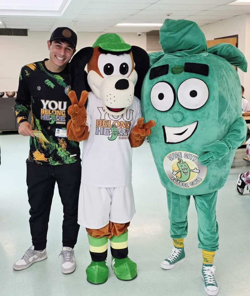 Spice City mascots Picoso and Chili Pupper