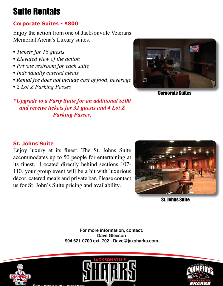 Jacksonville Sharks Arena Seating Chart