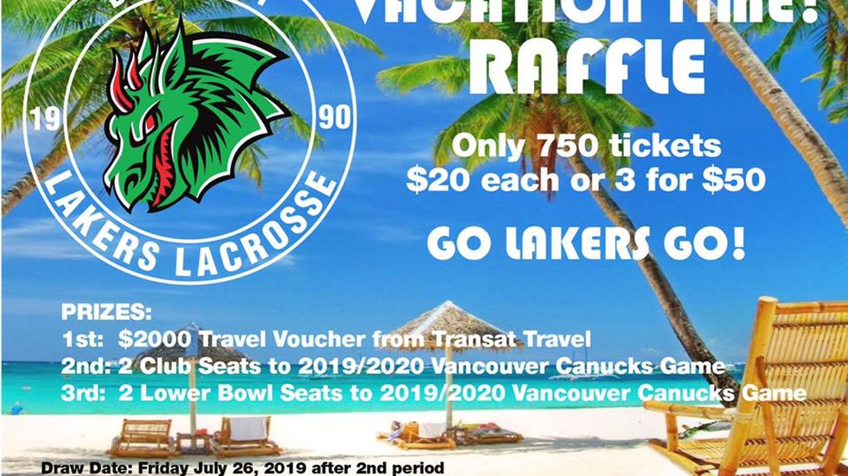 News: Lakers Vacation Raffle is back! - Burnaby Lakers