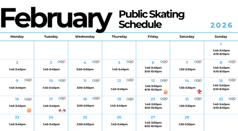 February Public Skating Schedule