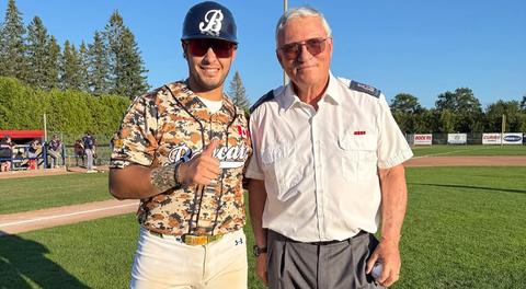 BAYCATS WIN MILITARY GAME BEATING RED SOX 13-4 BEHIND EXPLOSIVE OFFENSE