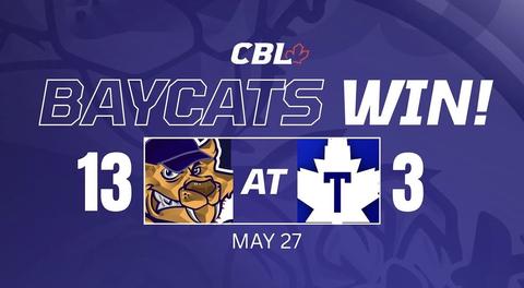 Noah Hull shines, Baycats Crush Maple Leafs for Third Straight Win