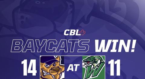 Baycats improve to 3-0 vs. Welland, 8-2 overall