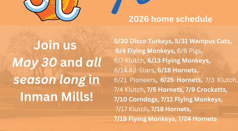 Spartanburg County Peaches Release 2026 Home Schedule at Inman Mills Park