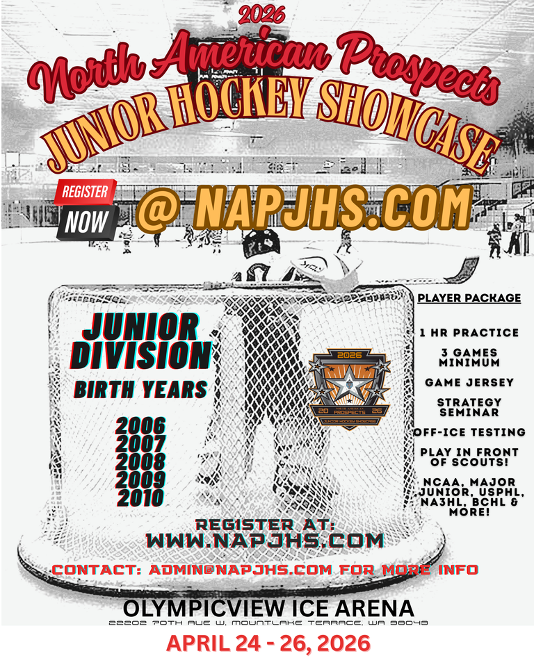 2026 North American Prospects Junior Hockey Showcase Poster