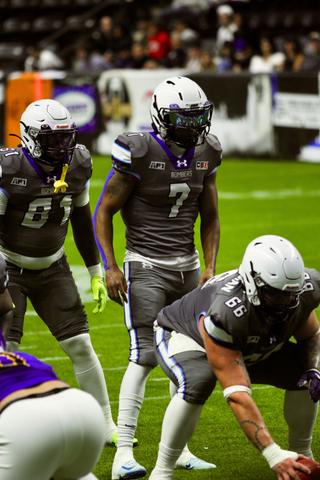 Bombers set, locked in and ready to explode at the snap.