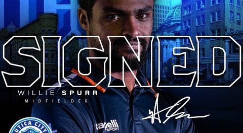 UTICA CITY FC SIGNS MIDFIELDER WILLIE SPURR