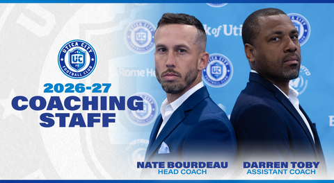 Nate Bourdeau and Darren Toby return to Utica City FC to spearhead new coaching staff