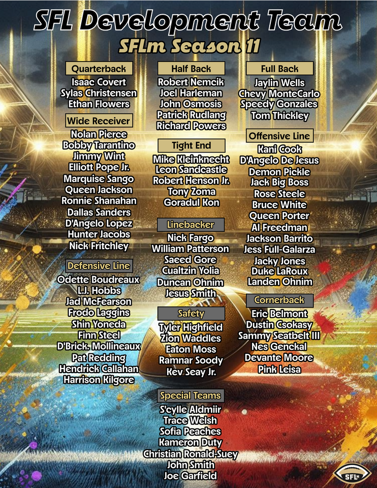 Full Dev List, courtesy of J.W. Hartshorn