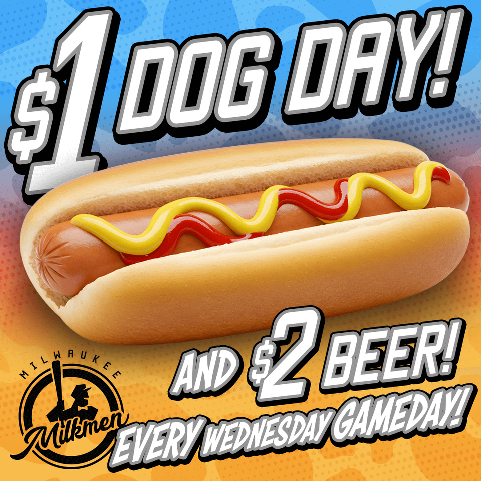 Wednesdays – $1 Hot Dogs + $2 Beers 🌭