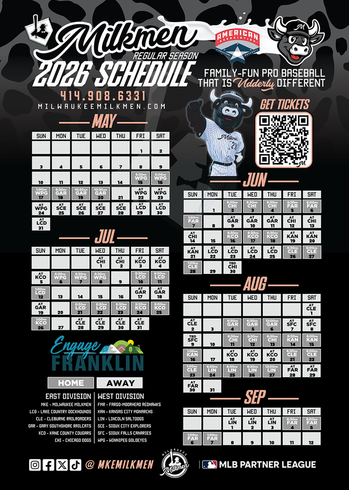Milkmen 2026 Schedule