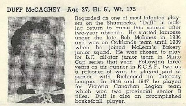 1950 Duff McCaghey bio