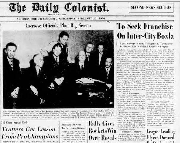 1950 Article in the Daily Colonist