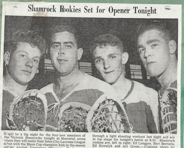 1954 Ed Longpre, Bert Bertoia, Ed Kowalyk and Art Green