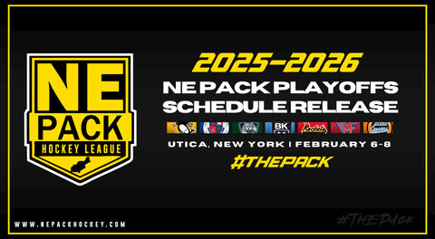 Northeast Pack Hockey League Playoff Schedule ~ Utica, NY ~ February 6-8