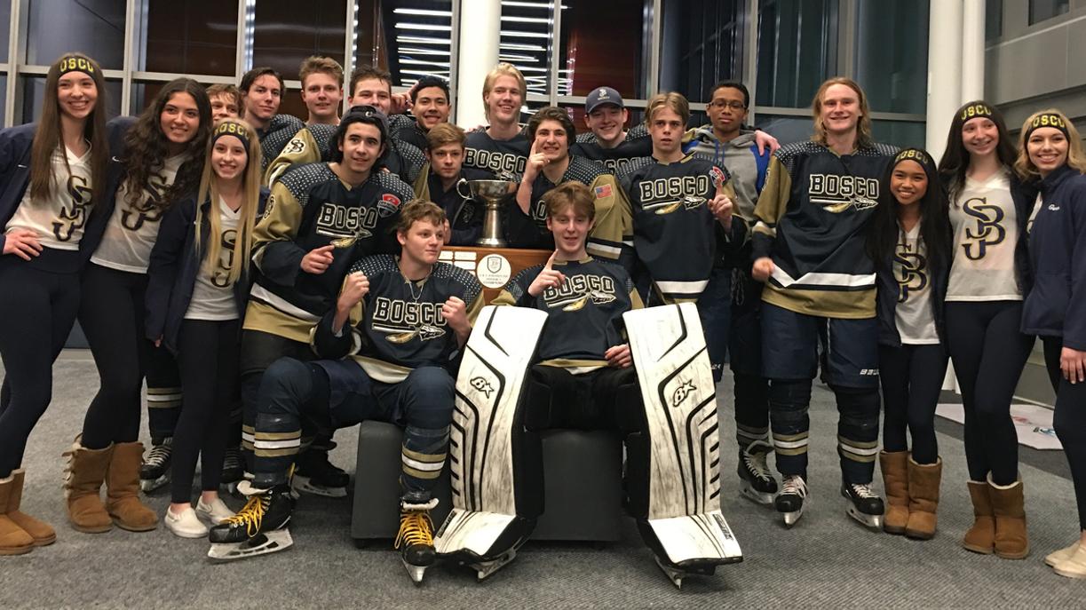 CHAMPIONS ONCE AGAIN! St. John Bosco High School Hockey