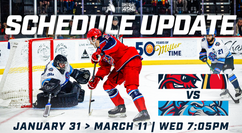 Rock Lobsters vs. IceCats Rescheduled for March 11