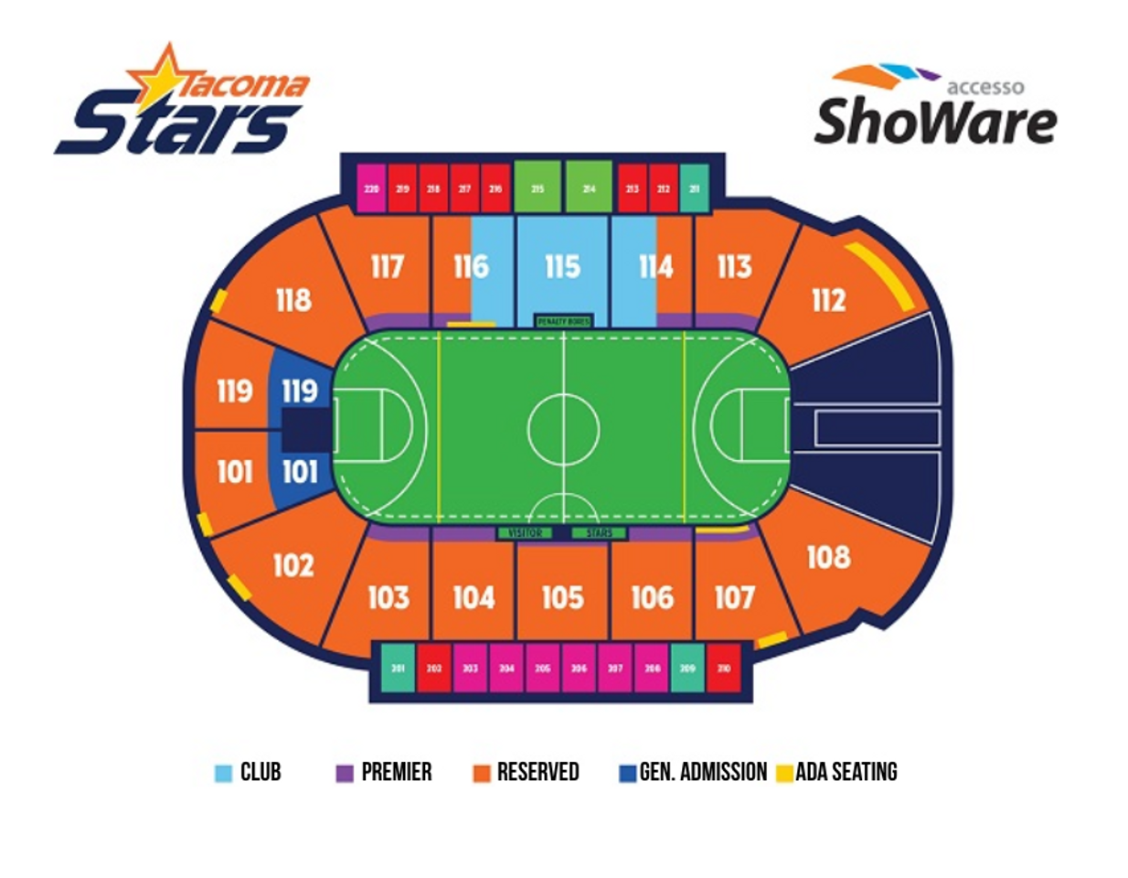 accesso ShoWare Center seating map