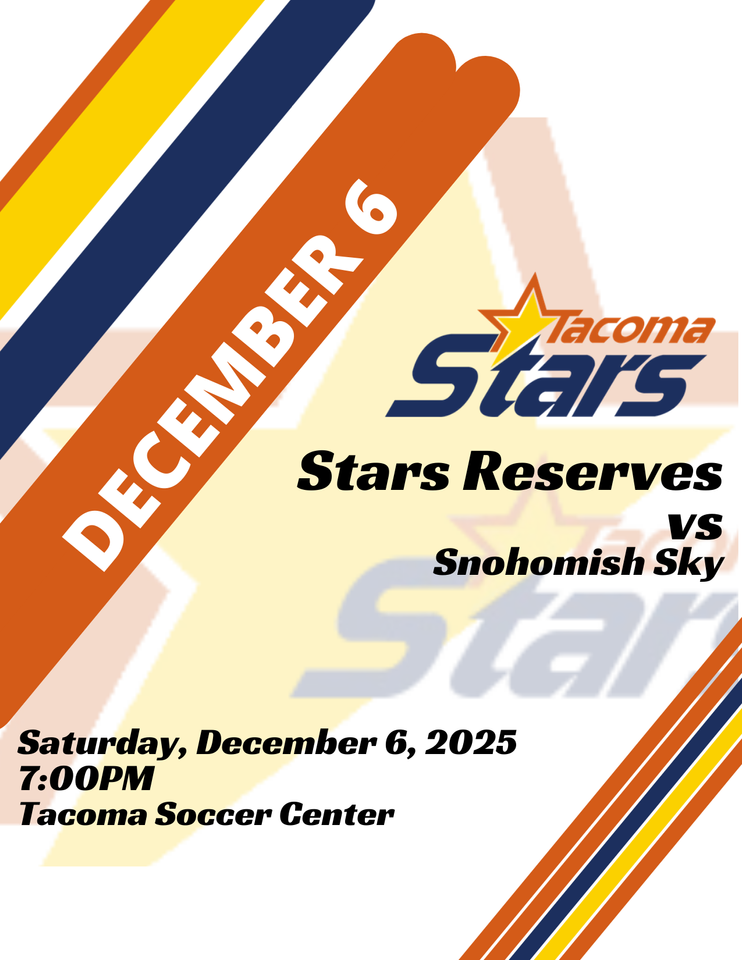Stars Reserves vs Snohomish Sky game graphic